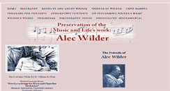 Desktop Screenshot of alecwildermusicandlife.com