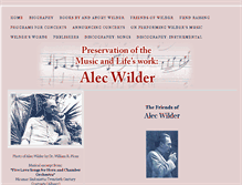 Tablet Screenshot of alecwildermusicandlife.com